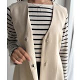 夏コーデを格上げ♪比翼デザイン麻調ペプラムジレベスト | Classical Elf | 詳細画像43