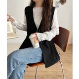 夏コーデを格上げ♪比翼デザイン麻調ペプラムジレベスト | Classical Elf | 詳細画像1