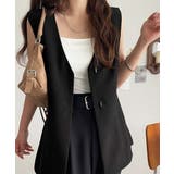 夏コーデを格上げ♪比翼デザイン麻調ペプラムジレベスト | Classical Elf | 詳細画像4