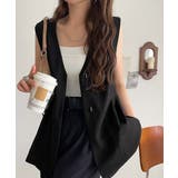 夏コーデを格上げ♪比翼デザイン麻調ペプラムジレベスト | Classical Elf | 詳細画像5