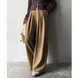 リラックス感ときちんと感を両立。上品見えするとろみ素材2タックスラックスパンツ | Classical Elf  | 詳細画像18 