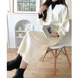 清楚にフェミニン、品よく抜け感。ランタンスリーブキーネックワンピース（ロング丈） | Classical Elf  | 詳細画像9 