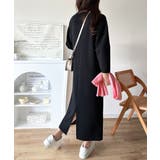 清楚にフェミニン、品よく抜け感。ランタンスリーブキーネックワンピース（ロング丈） | Classical Elf  | 詳細画像17 