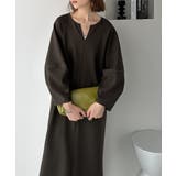 清楚にフェミニン、品よく抜け感。ランタンスリーブキーネックワンピース（ロング丈） | Classical Elf  | 詳細画像24 