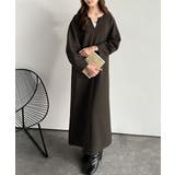 清楚にフェミニン、品よく抜け感。ランタンスリーブキーネックワンピース（ロング丈） | Classical Elf  | 詳細画像26 