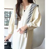 清楚にフェミニン、品よく抜け感。ランタンスリーブキーネックワンピース（ロング丈） | Classical Elf  | 詳細画像4 