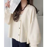 たっぽり袖×ゴールドボタンの欲張りカーデ。ランタンスリーブ金釦Vネックカーディガ… | Classical Elf  | 詳細画像6 