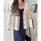 たっぽり袖×ゴールドボタンの欲張りカーデ。ランタンスリーブ金釦Vネックカーディガ… | Classical Elf  | 詳細画像8 