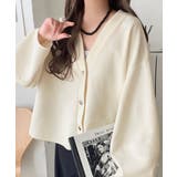 たっぽり袖×ゴールドボタンの欲張りカーデ。ランタンスリーブ金釦Vネックカーディガ… | Classical Elf  | 詳細画像10 