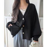 たっぽり袖×ゴールドボタンの欲張りカーデ。ランタンスリーブ金釦Vネックカーディガ… | Classical Elf  | 詳細画像20 