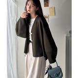 たっぽり袖×ゴールドボタンの欲張りカーデ。ランタンスリーブ金釦Vネックカーディガ… | Classical Elf  | 詳細画像37 