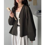 たっぽり袖×ゴールドボタンの欲張りカーデ。ランタンスリーブ金釦Vネックカーディガ… | Classical Elf  | 詳細画像38 