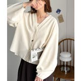 たっぽり袖×ゴールドボタンの欲張りカーデ。ランタンスリーブ金釦Vネックカーディガ… | Classical Elf  | 詳細画像2 