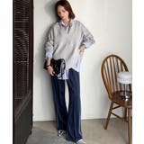 「大人の余裕感」をまとえる！Vネックダンボールカットソー（長袖） | Classical Elf  | 詳細画像14 