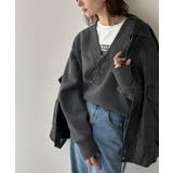 「大人の余裕感」をまとえる！Vネックダンボールカットソー（長袖） | Classical Elf  | 詳細画像16 