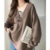 「大人の余裕感」をまとえる！Vネックダンボールカットソー（長袖） | Classical Elf  | 詳細画像20 