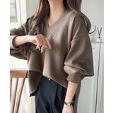 「大人の余裕感」をまとえる！Vネックダンボールカットソー（長袖） | Classical Elf  | 詳細画像23 