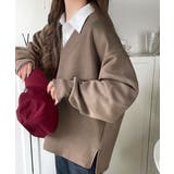 「大人の余裕感」をまとえる！Vネックダンボールカットソー（長袖） | Classical Elf  | 詳細画像25 