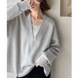 「大人の余裕感」をまとえる！Vネックダンボールカットソー（長袖） | Classical Elf  | 詳細画像2 