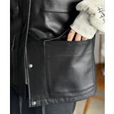 羽織るだけで、モードな存在感。BIGポケットレザー風加工スエードルーズベスト | Classical Elf  | 詳細画像20 