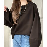 グレイッシュブラウン | ゆったりシルエットでこなれ感を演出◎ランタンスリーブカットジョーゼットプルオーバ… | Classical Elf 