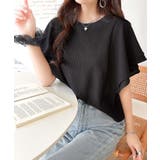 一枚で“きれい可愛い”が完成!レースジャガードフリルスリーブTシャツ | Classical Elf | 詳細画像13