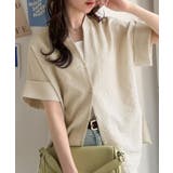 ライトベージュ | 品のある抜け感で、休日にも、オフィスにも。バンドカラースキッパーサッカーシャツ(… | Classical Elf