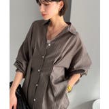 羽織るだけでサマになる。タックシアー長袖ストライプシャツ | Classical Elf  | 詳細画像12 