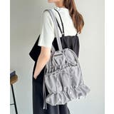 ライトグレー | 大人ガーリー、だけどちゃんと実用的。ロゴプレート使いリボンシャーリングトートバッ… | Classical Elf