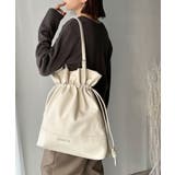 きゅっと絞って可愛さ◎フェイクレザービッグトートバッグ | Classical Elf  | 詳細画像4 