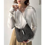 チャコール | 大人の余裕を魅せる。スウェードライクメタルパーツワンハンドルバッグ | Classical Elf 