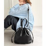 ブラック | 可愛く映えて、頼れる相棒。ソフトレザーマルチウェイ巾着ラウンドバッグ | Classical Elf 