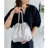 シルバー | 可愛く映えて、頼れる相棒。ソフトレザーマルチウェイ巾着ラウンドバッグ | Classical Elf 