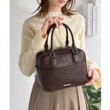 大人上品にキマる！フェイクレザー2wayスクエアボストンショルダーバッグ | Classical Elf  | 詳細画像10 