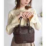 ブラウン | 大人上品にキマる！フェイクレザー2wayスクエアボストンショルダーバッグ | Classical Elf 