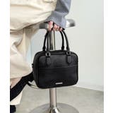 大人上品にキマる！フェイクレザー2wayスクエアボストンショルダーバッグ | Classical Elf  | 詳細画像2 