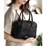 大人上品にキマる！フェイクレザー2wayスクエアボストンショルダーバッグ | Classical Elf  | 詳細画像3 