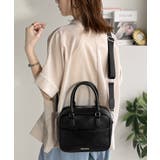 大人上品にキマる！フェイクレザー2wayスクエアボストンショルダーバッグ | Classical Elf  | 詳細画像6 