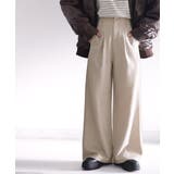 さらっと美脚見せ。メランジ タックワイドパンツ | Classical Elf | 詳細画像2