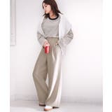 さらっと美脚見せ。メランジ タックワイドパンツ | Classical Elf | 詳細画像3