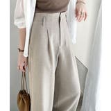 さらっと美脚見せ。メランジ タックワイドパンツ | Classical Elf | 詳細画像8