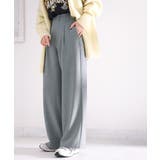 さらっと美脚見せ。メランジ タックワイドパンツ | Classical Elf | 詳細画像9