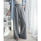 さらっと美脚見せ。メランジ タックワイドパンツ | Classical Elf | 詳細画像13