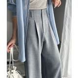 さらっと美脚見せ。メランジ タックワイドパンツ | Classical Elf | 詳細画像14