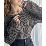 モカブラウン | 凹凸感が目を惹く。3Dウェーブカットソー | Classical Elf 