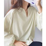 アイボリー | 大人のナチュラルな抜け感。2way バルーン袖キーネックトップス | Classical Elf