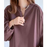 ダスティパープル | 大人のナチュラルな抜け感。2way バルーン袖キーネックトップス | Classical Elf