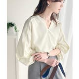 大人のナチュラルな抜け感。2way バルーン袖キーネックトップス | Classical Elf | 詳細画像4