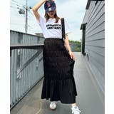 光沢感とシルエットが女性らしい。マーメイド風シャーリングナロースカート(ロング丈… | Classical Elf  | 詳細画像10 