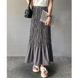 光沢感とシルエットが女性らしい。マーメイド風シャーリングナロースカート(ロング丈… | Classical Elf  | 詳細画像11 